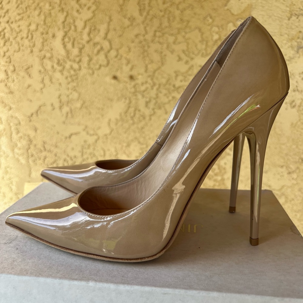 Jimmy Choo Anouk 41.5 Nude 120mm